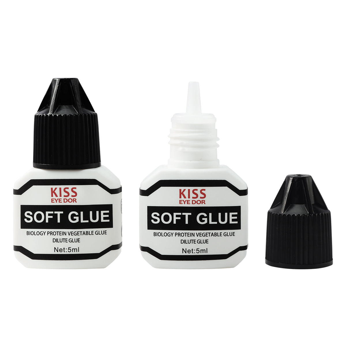 Eyelash Extension glue (0.17oz /5ml) / 1-2 seconds dry/Shelf life 6-8 weeks glue/Latex-free eyelash glue/Eyelash products / 2 bottles of Super black eyelash glue for eyelash shops, salons and clubs (Not for personal use)