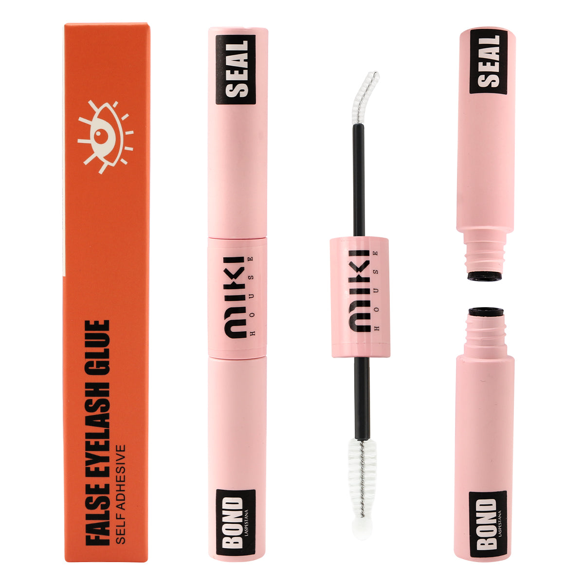 2 in 1 Bond and Seal Sensitive Eyes Waterproof LongLasting Strong Hold Cluster Eyelash Glue for DIY Lash Extensions at Home- Gentle Formula, Non-Toxic- 5g/0.17 OZ+5g/0.17 OZ/ 1 bottle