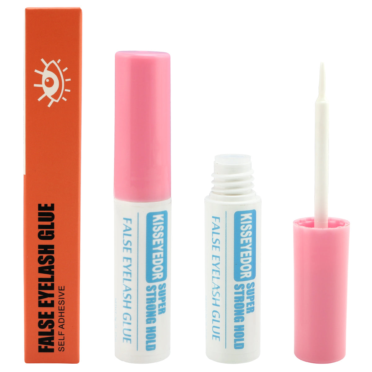 1 bottle Super Strong Waterproof Eyelash Glue - Long Lasting, Natural & Secure, Hypoallergenic & Latex-Free, with Brush for Personal Use (White) 5g/0.17 OZ