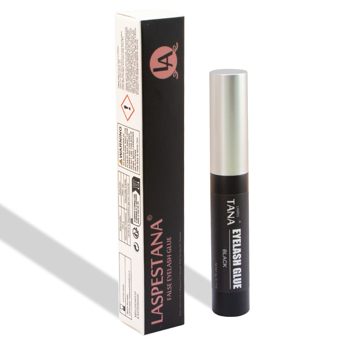 1 bottle Super Strong Waterproof Eyelash Glue - Long Lasting, Natural & Secure, Hypoallergenic & Latex-Free, with Brush for Personal Use (White) 5g/0.17 OZ