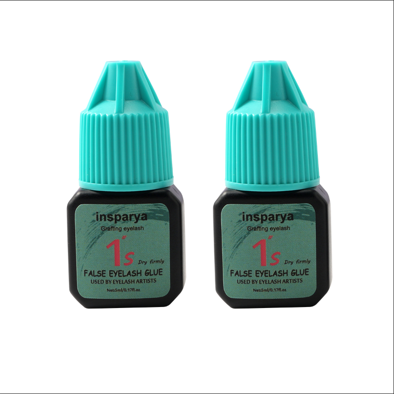 Insparya False Eyelash Glue，5ml/0.5Oz， Black false eyelash adhesive, high-quality formula, strong adhesion, waterproof, oil resistant, suitable for eyelash stylists to use (not for personal use)