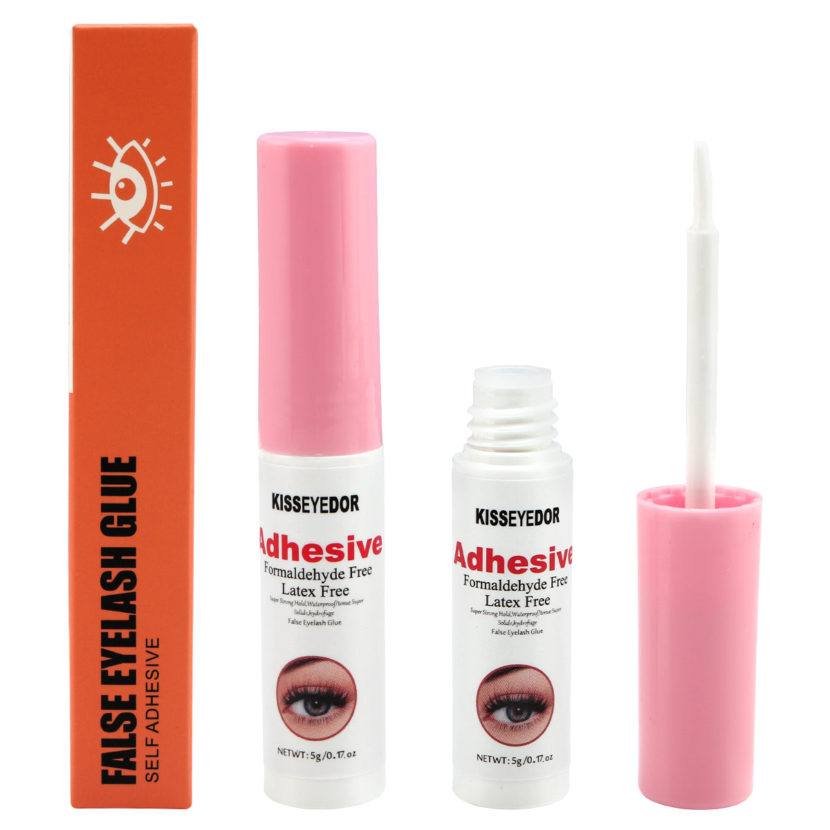 kisseyedor Lash Glue Cluster Cluster Lash Glue for DIY Lash Extensions Super Strong Hold Extension Glue for Lash Cluster Fast Drying Waterproof Eye Lash Glue for Cluster Strip Lash Mild Adhesive 5g -0.17 OZ-white glue (Piece of 1)