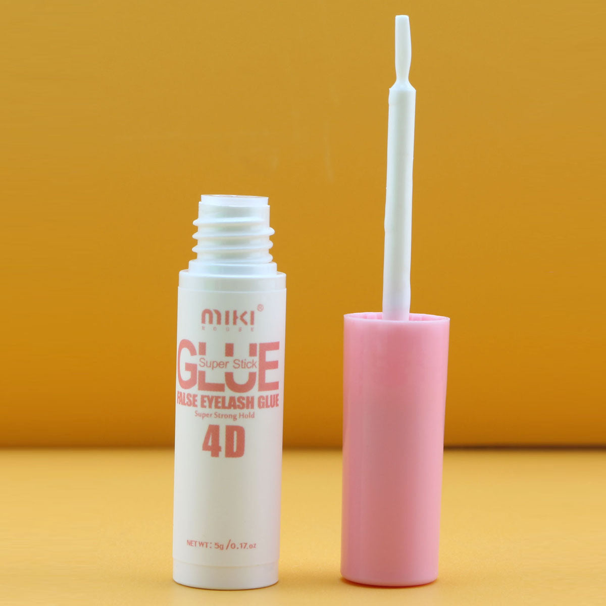 1 bottle Eyelash Adhesive Glue - Super Strong Hold for Up to 3 Days | Waterproof, Allergy-Free, and Odorless | Brush-On False Lash Extension Glue with All-in-One Formula | No Irritation or Itching 0.17 OZ /5g -white glue